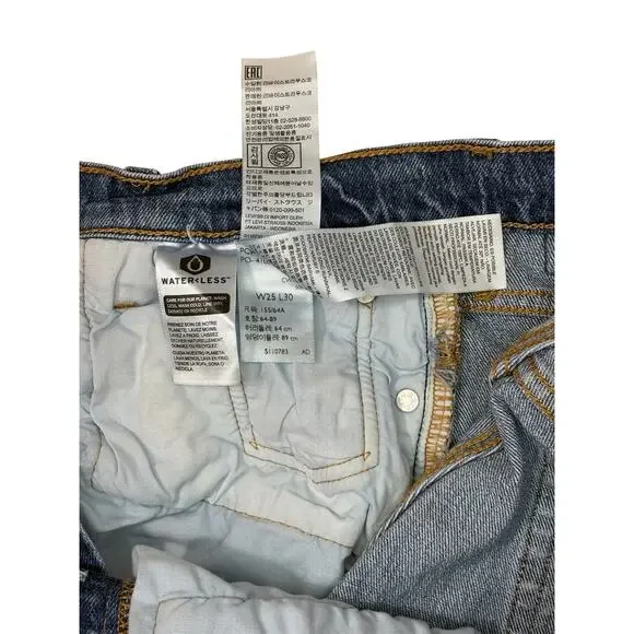 Levi’s 501 Skinny Jeans Women’s W25 L30 Blue Button Fly High Rise Denim - Picture 6 of 8